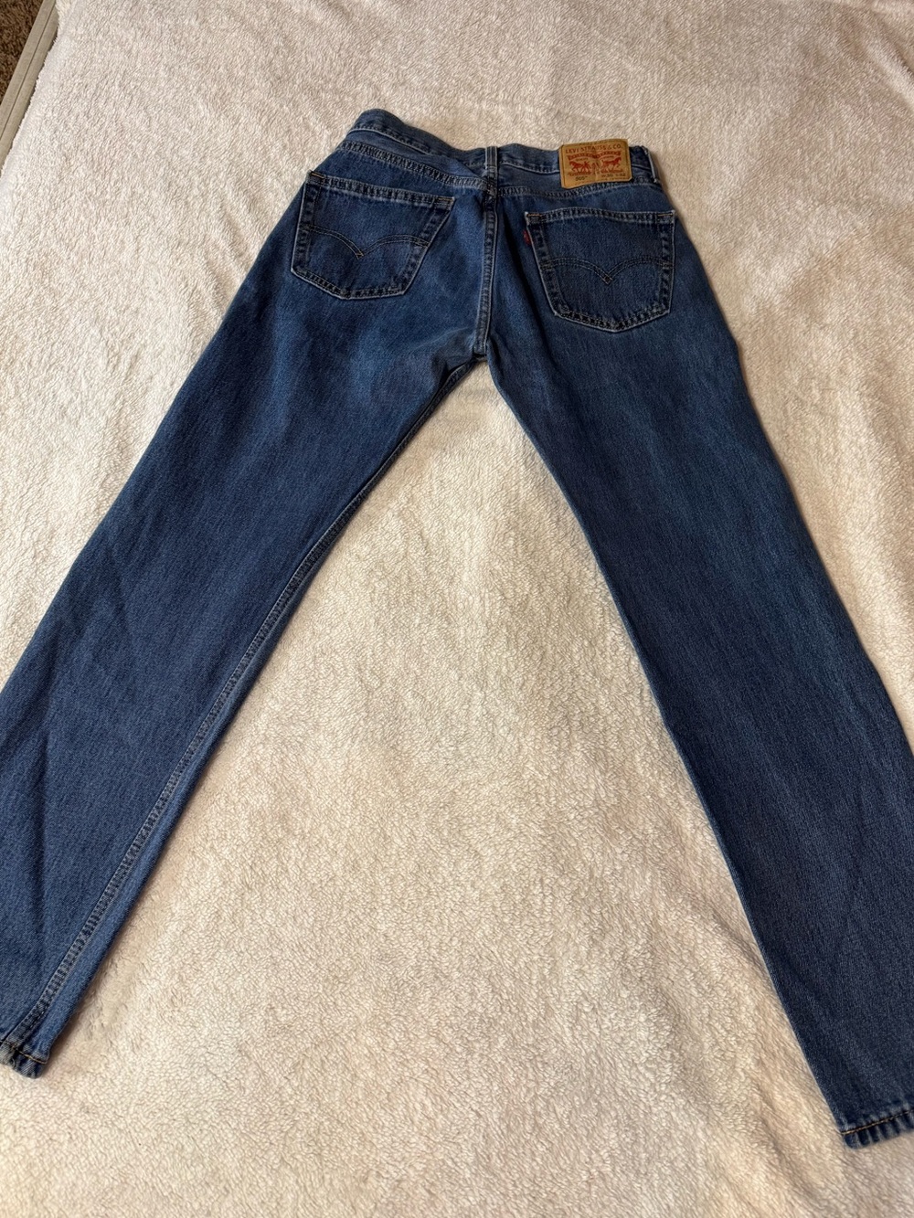 Levi's 505 Regular Fit Straight Leg Jeans Men's 30x32 Dark Stonewash Denim